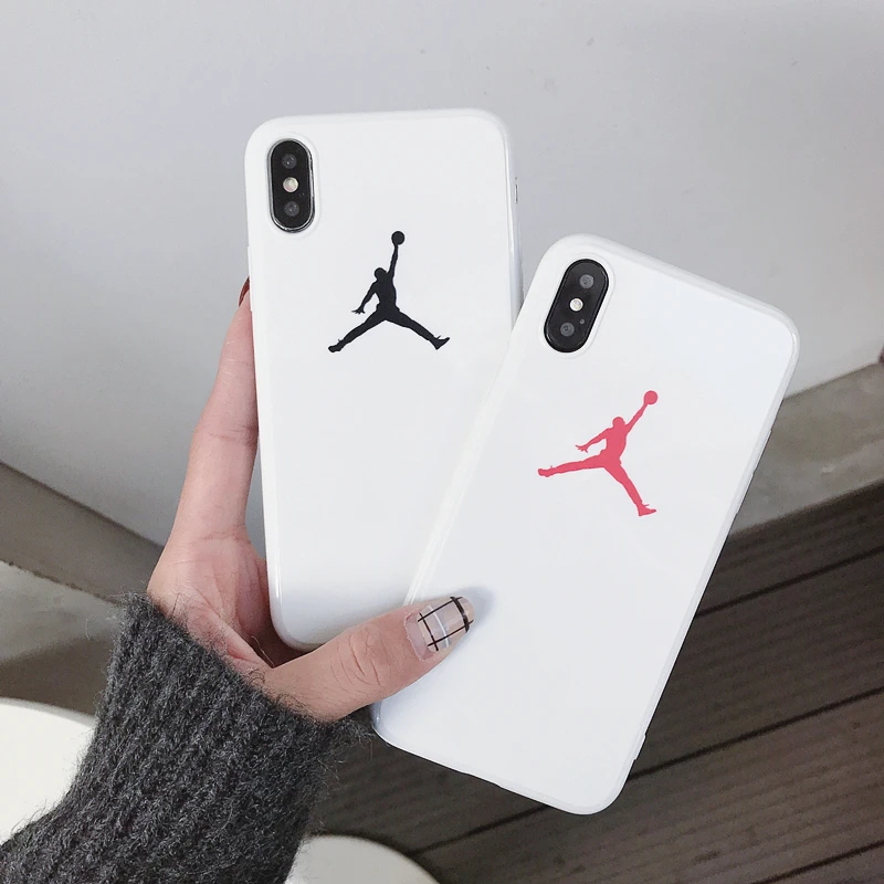 

Hot luxury fly man Jordan case for iphone X XR XS MAX 6 6S 7 8 plus glossy tpu soft silicone fashion jump man phone cover coque