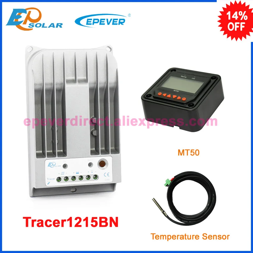 

10A 10amp Tracer1215BN with temperature sensor solar battery regulator MT50 remote meter free shipping Max PV input 150v