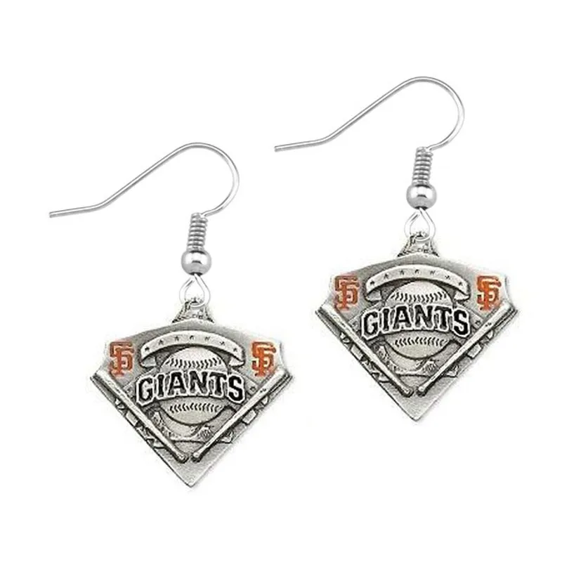 Amazon explosion models San Francisco 49ers team alloy enamel earrings