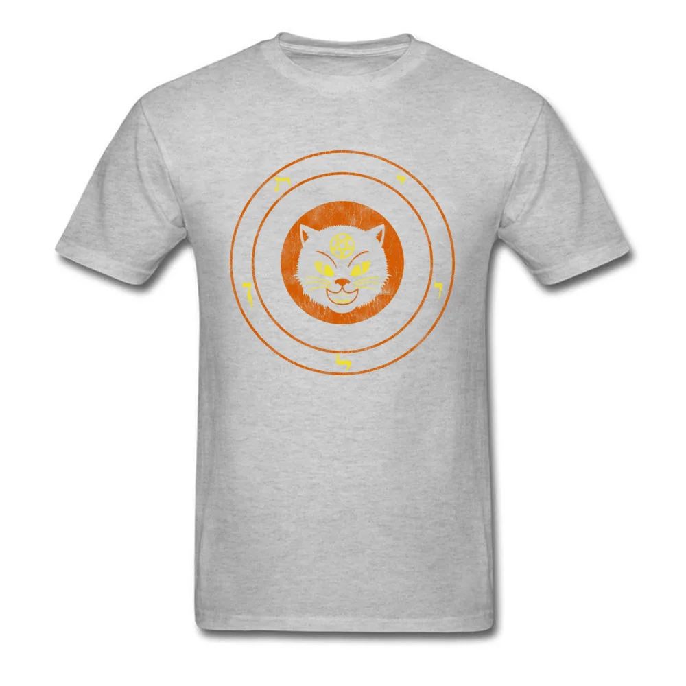 Order of the Black Cat T-Shirt Short Sleeve Casual Brand New Young Labor Day Tops Tees Casual Tops & Tees O Neck Pure Cotton Order of the Black Cat grey