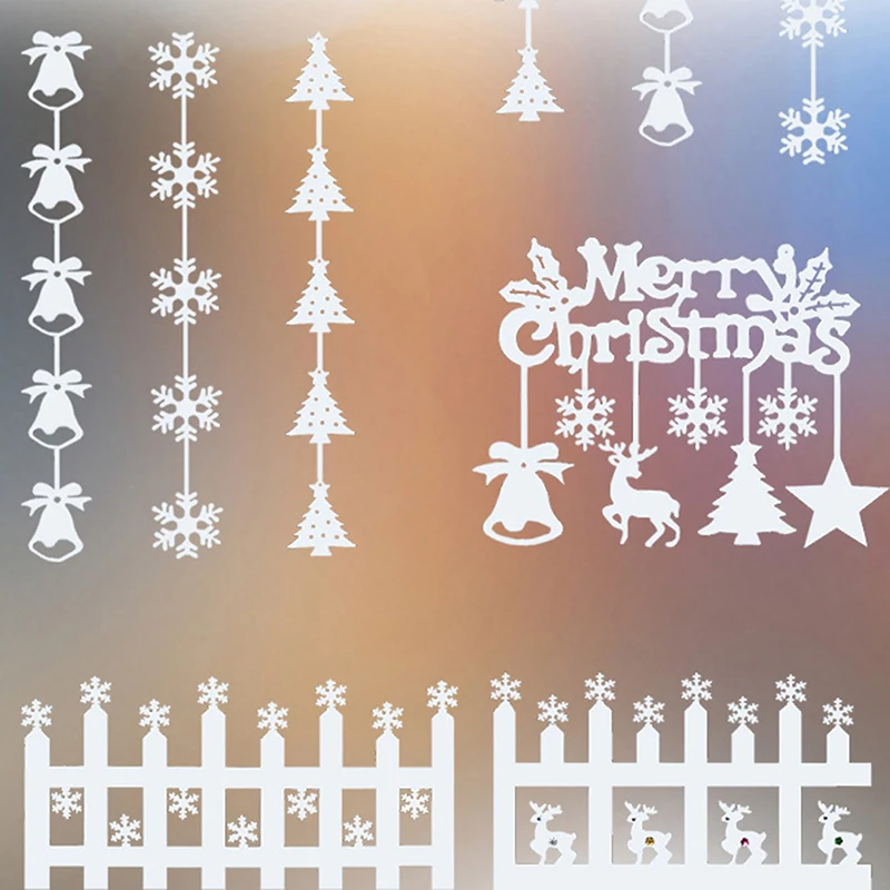 3PCS Artificial Snow Frozen White Snowflakes Wall Hanging Paper String Decor For Party Wedding Christmas Decoration