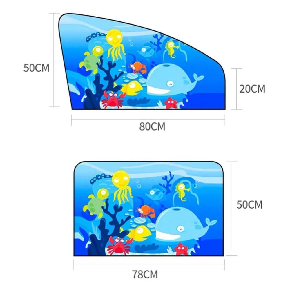 Автомобильный Автомобильный солнцезащитный козырек, Магнитный занавес, мультяшный детский оконный солнцезащитный козырек, защита от солнца, регулируемая Солнцезащитная солнечная УФ-пленка