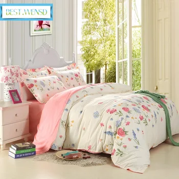 

korean style king-full kids bed linen bedding set Cotton bedclothes soft, colorfast duvet cover bed sheet -comforte cover sets