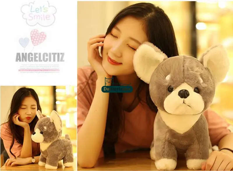Dorimytrader New Pop Animal Shiba Inu Plush Toy Big 45cm Stuffed Simulated Akita Dogs Doll Pillow Present for Kids DY61719 (3)
