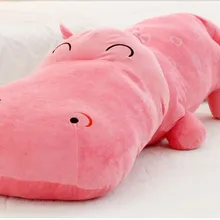 Чучело 120 см розовая плюшевая игрушка гиппопотам Мягкая кукла подушка подарок w2254