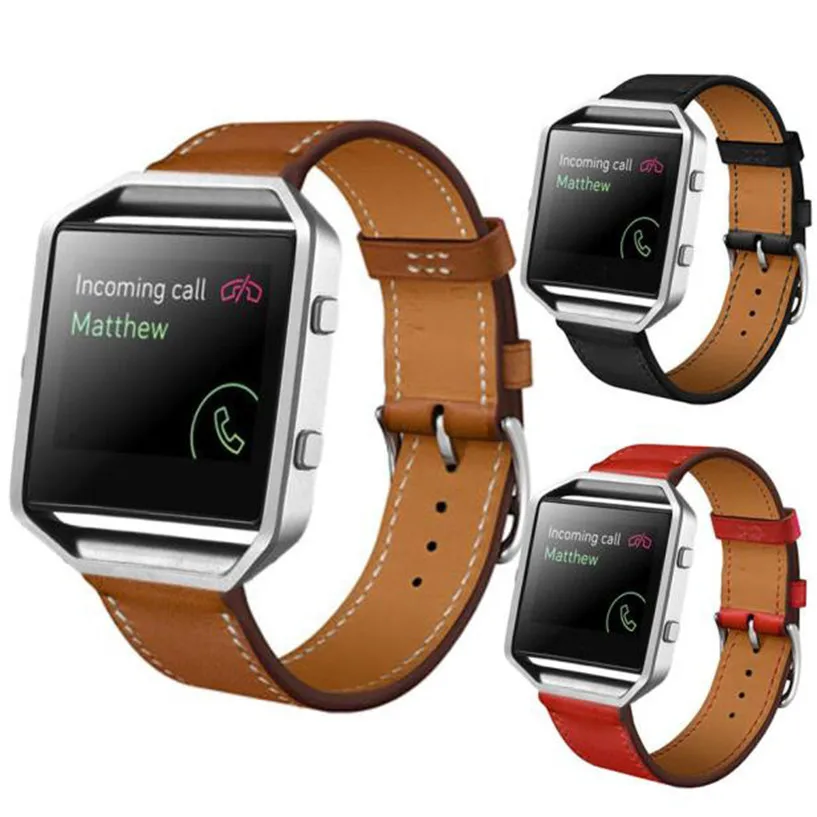 GEMIXI Watchbands Luxury Genuine Leather Watch Strap For Fitbit Blaze Smart Wholesale | Наручные часы