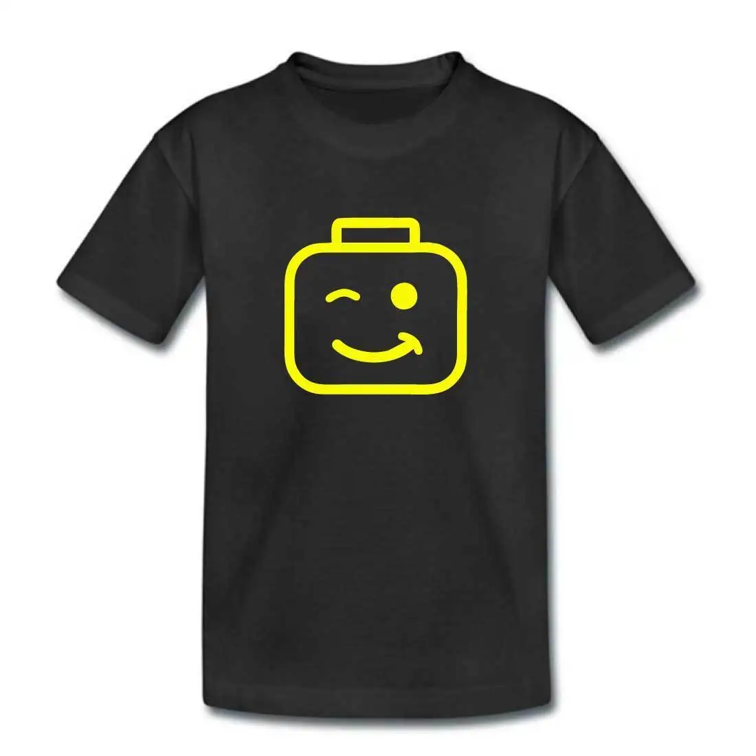 

Kids LEGO Cheeky Wink! Black TShirt - Ideal Gift - Bricks Clothing - Lego Tshirt custom printed tshirt, hip hop funny tee