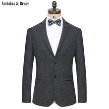 N& B пиджак мужской деловой черный блейзер мужской s Frock пальто мужские куртки для свадеб шерстяной хлопковый костюм пальто Блейзер SR18
