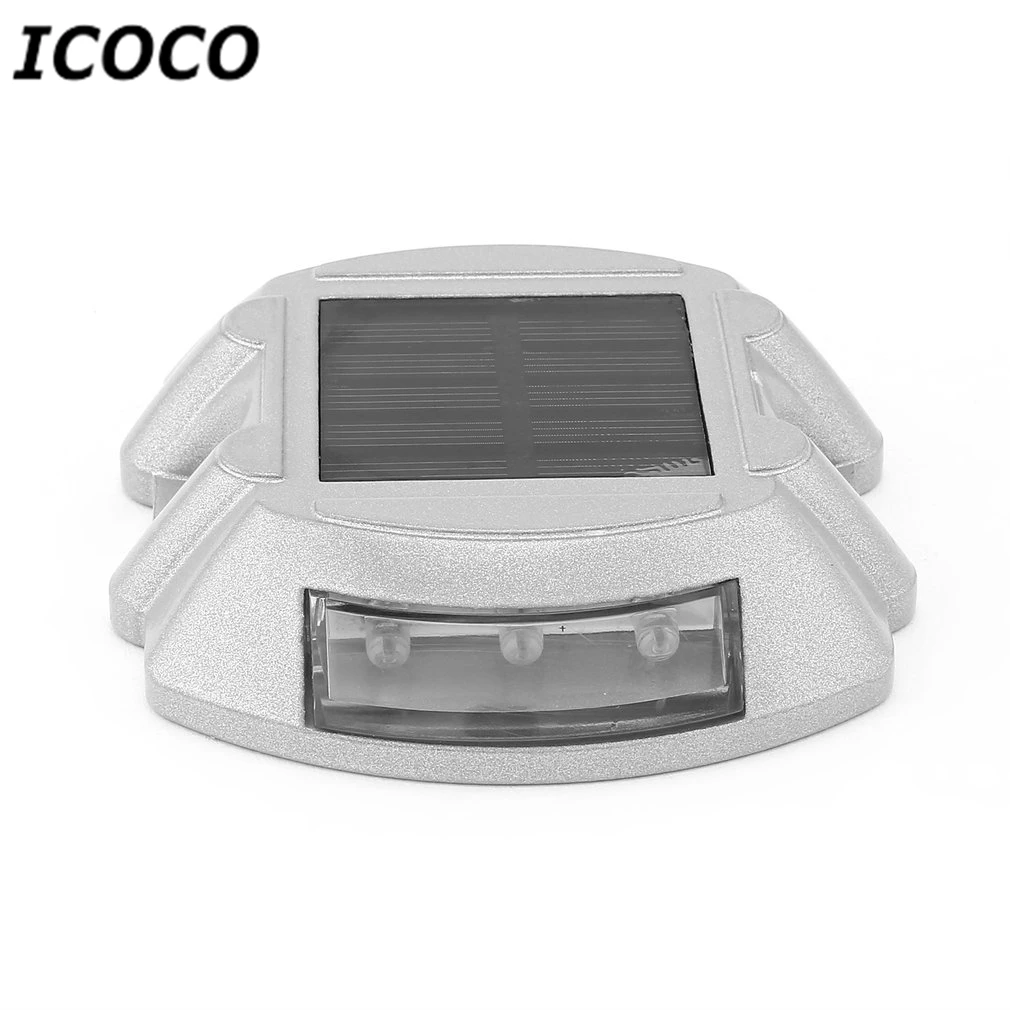 ICOCO 6 LEDs Solar Power Aluminum Alloy Spike Light Traffic Signal Villa Landscape Drive Lamp Waterproof Road Path | Освещение