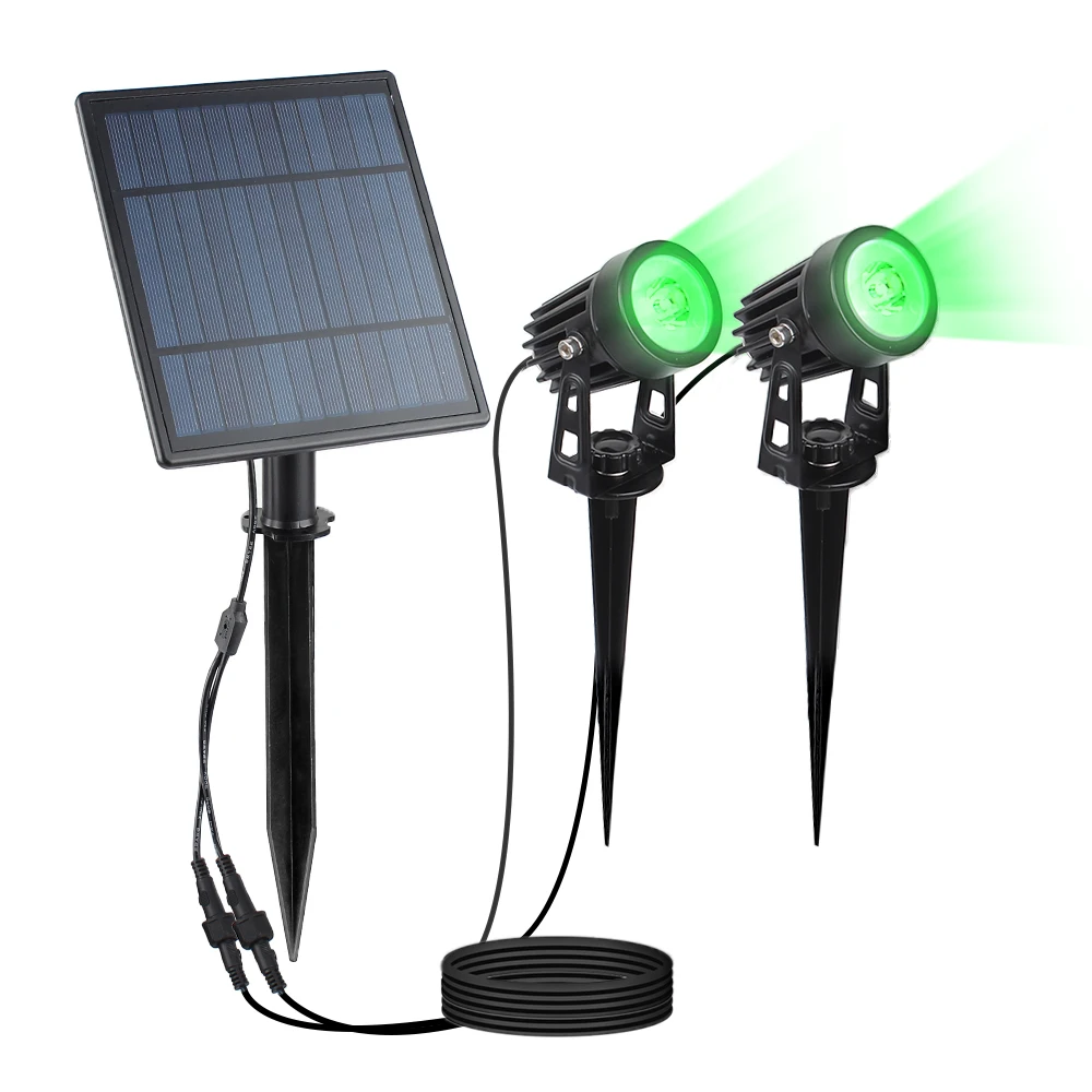 Extensível ao ar Solar à Prova Painel Solar Lâmpadas Dividir Livre Verde Holofotes Ip65 Grau Jardim Paisagem Luz Dwaterproof Água 2 w 4 grau jardim paisagem luz solar à prova dwaterproof água