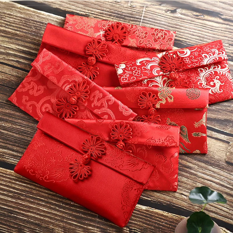 Китайский новогодний красный конверт, заполняющий деньги, Китайская традиционная хунбао, подарок, подарок на свадьбу, красный конверт, подарок на день рождения