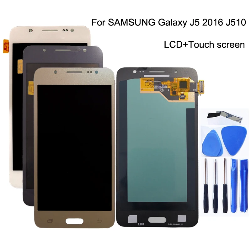 5.2 AMOLED For Samsung Galaxy J5 2016 J510 J510F J510FN J510M LCD Display Touch Screen digitizer replacemen For Samsung J5 2016