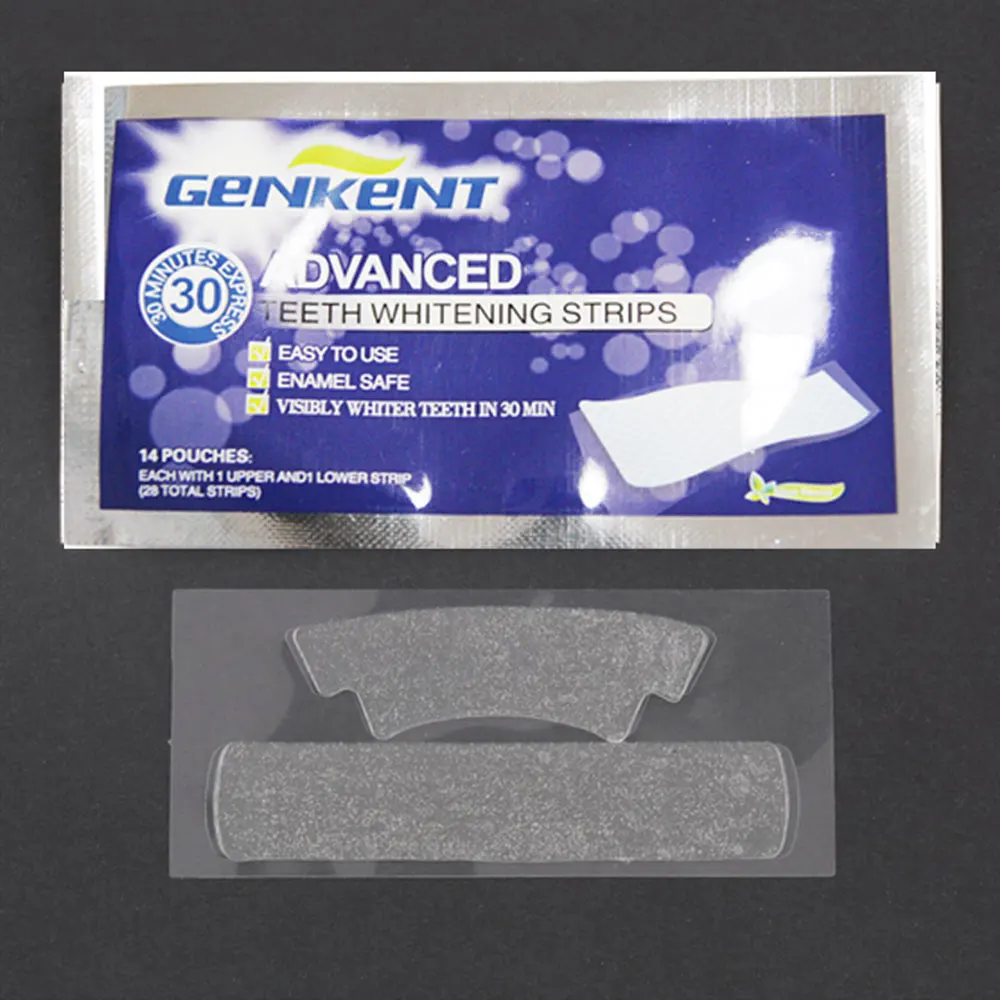 Полоски для отбеливания зубов GENKENT 7 упаковок профессиональные двойные зубные