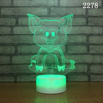 

Dummy Piggy Night 3d Lamp Bedroom Bedside 3d Light Novelty Specialty Product Usb Power Supply Table Led Night Light