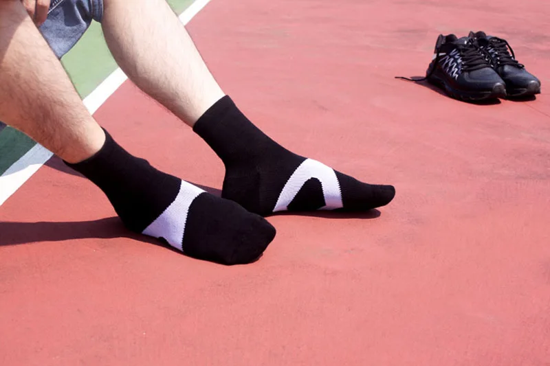 Coolmax хлопок Для мужчин Вело-носки высокая эластичность открытый Спортивные носки дезодорант дышащей Пеший Туризм Носки