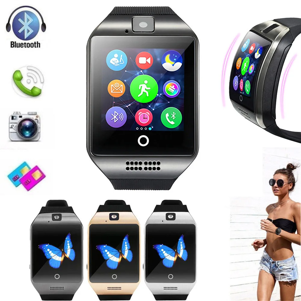 Q18 Смарт часы дистанционный GSM камера Bluetooth Поддержка SIM TF карты Smartwatch для Android
