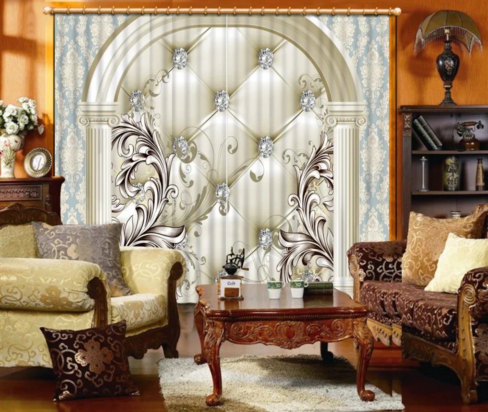 Европейские фотообои для гостиной спальни римские занавески Cortinas