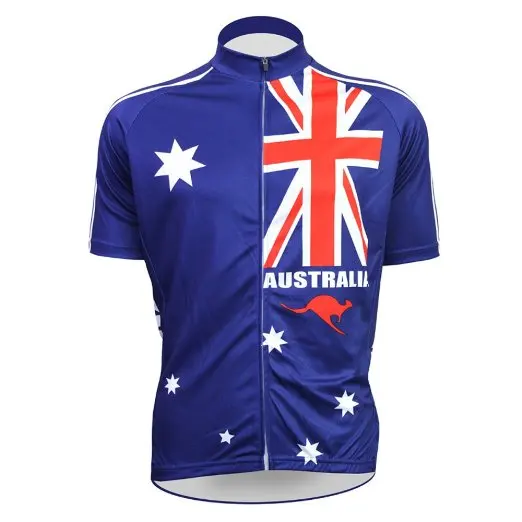 AUSTRALIA Cycling Jersey Men Short Sleeve Bicycle Clothing Quick Dry