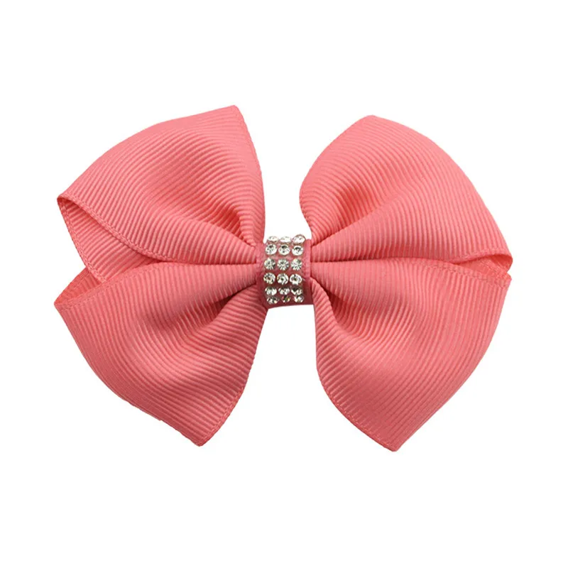 20Pcslot 3.6 Inch Colourful kids Boutique Ribbon Bows With Clip Hair Accessories For Baby Girls Children Hair Pins Hair Clip  (16)