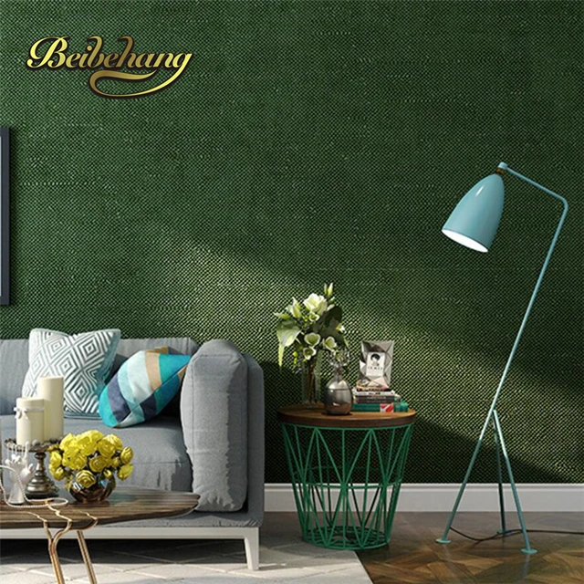Beibehang Modern Simple Plain Green Purple Wallpaper Bedroom Beibehang Modern Simple Plain Green Purple Wallpaper Bedroom Living Room Non Woven Tv Background
