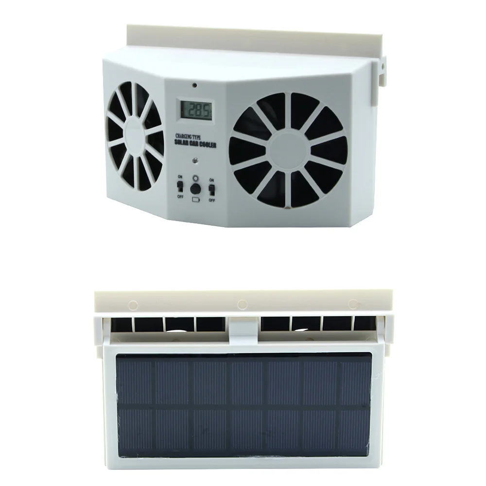 Mini Car Air Conditioner Cool Fan Solar Powered Car Window Air Vent Ventilatorin Heating & Fans