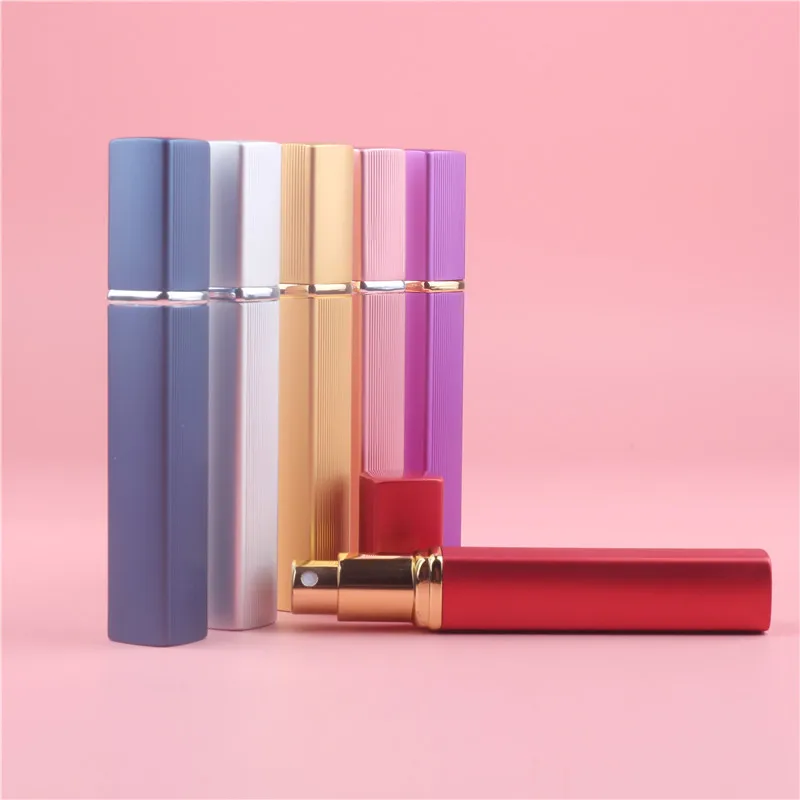 Hight Quality 12ML High Quality Portable Refillable Aluminum Perfume Bottle With Atomizer Empty Parfum Cosmetic Glass Container