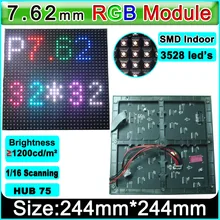 P7.62 Крытый полноцветный светодиодный модуль дисплея 32*32 пикселей/244 мм* 244 мм, полноцветный светодиодный видеостена