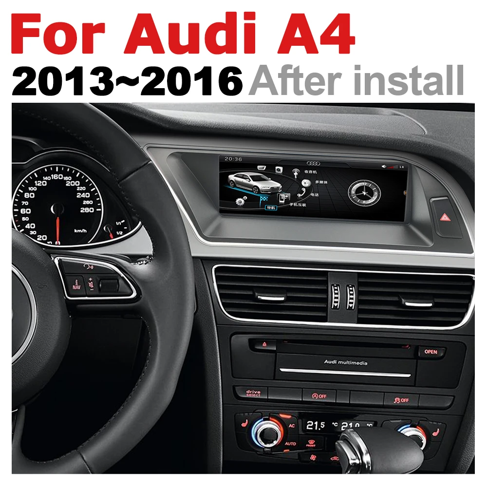 Excellent Android 7.0 up Car Multimedia player For Audi A4 8K 2013~2016 MMI WiFi GPS Navi Map Stereo Bluetooth 1080p IPS Screen 1