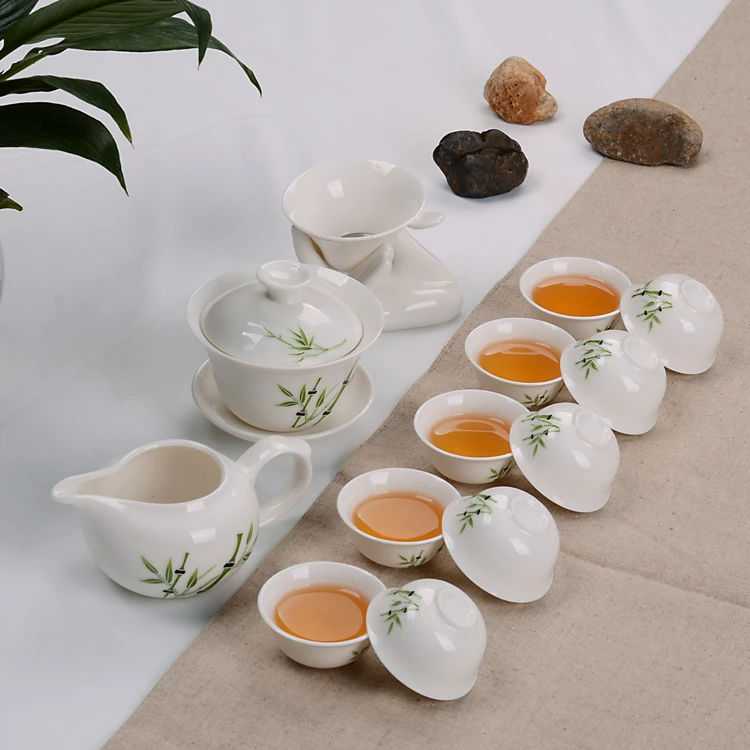 Ceramic kung fu tea set Include1 teapot+1 fair cup+10 tea cup,chinese set on sale 4 style ceremony