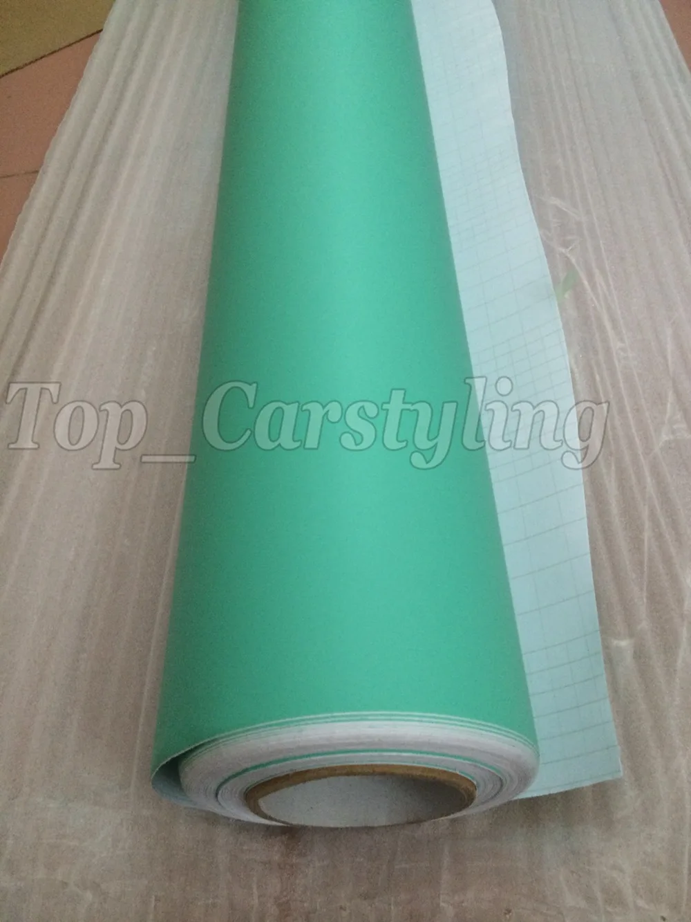 Matte tiffany blue mint green vinyl car wrapping film 3m satin white car wrap Film Foile (5)