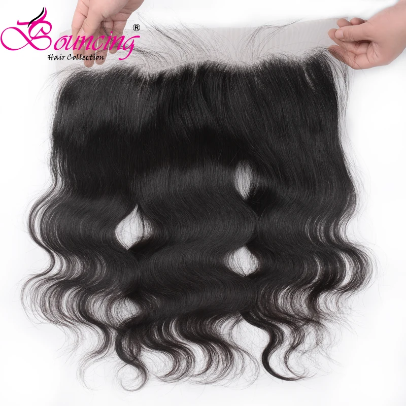 

Bouncing Hair Body Wave Remy Hair 13*4 Transparent Lace Frontal Free Part With Baby Wave For Women Free Shipping