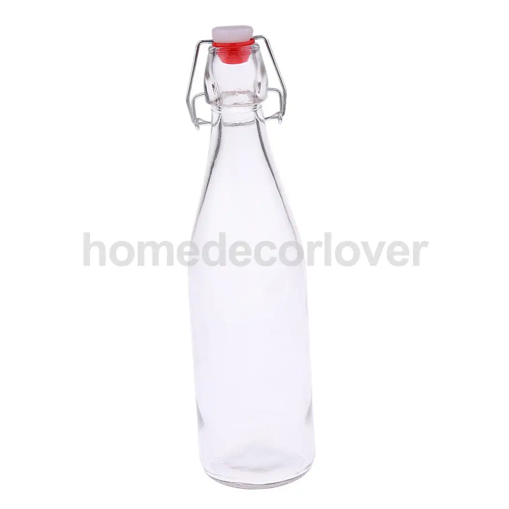 250ml 500ml 1000ml Glass Beer Brewing Bottle Flip Top Water Juice Bottle Wine Liquor Honey Storage Bottle 
