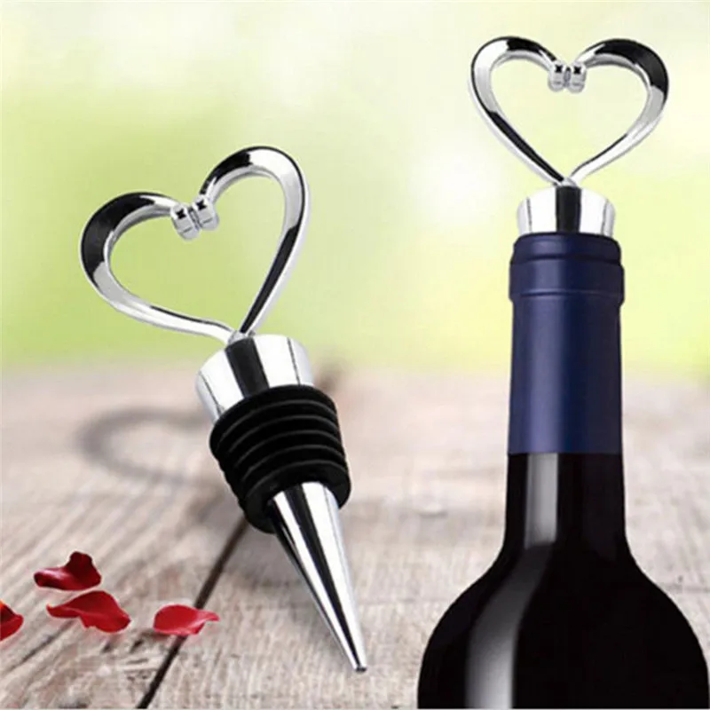 Heart Shaped Wine Stopper Twist 1Pcs Elegant Alloy Champagne Bottle