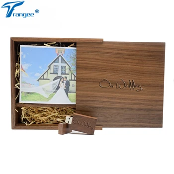 

Wooden USB Flash Drive with Big Box(170*170*35mm) Pendrive 8GB 16gb 32gb USB 2.0 Memory Stick Free Custom Logo Gifts Pen Drive