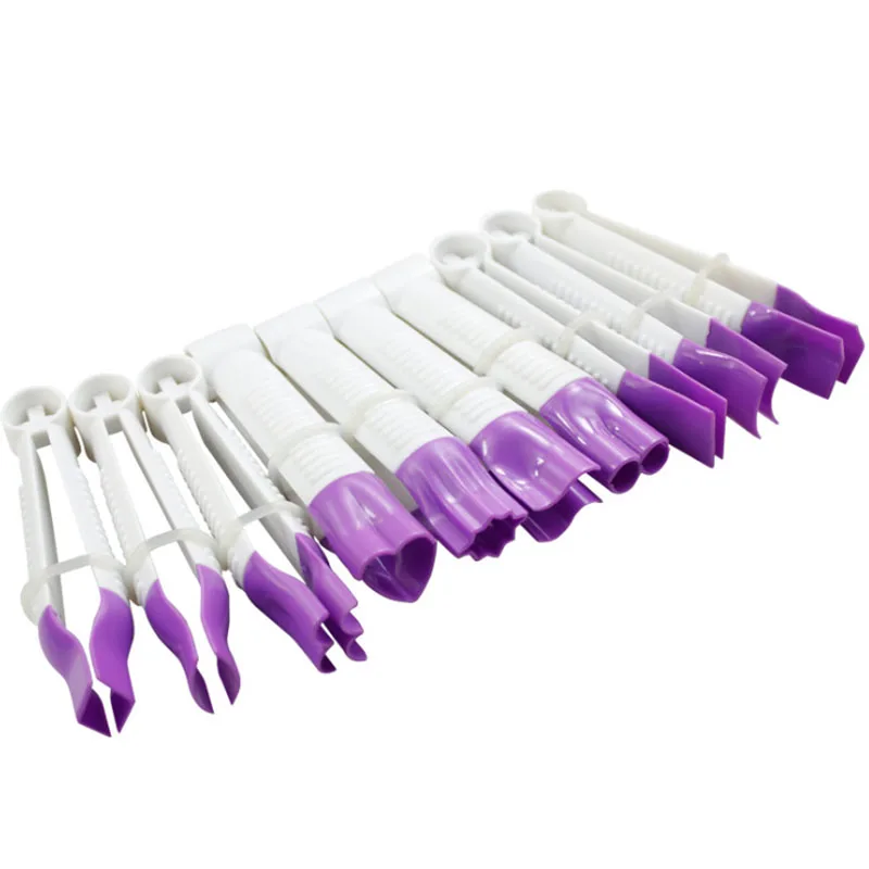 KANNERT 10pcs Gourment Food Cake Clip Plastic Tweezers Cake Cookies