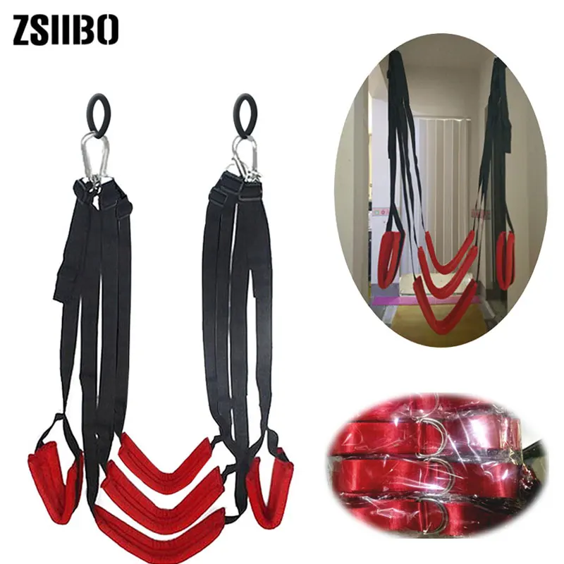 Sex swing luxurious soft material sex furnitureFetish bandage door swing sex erotictoys for couple Upgraded version of the swing