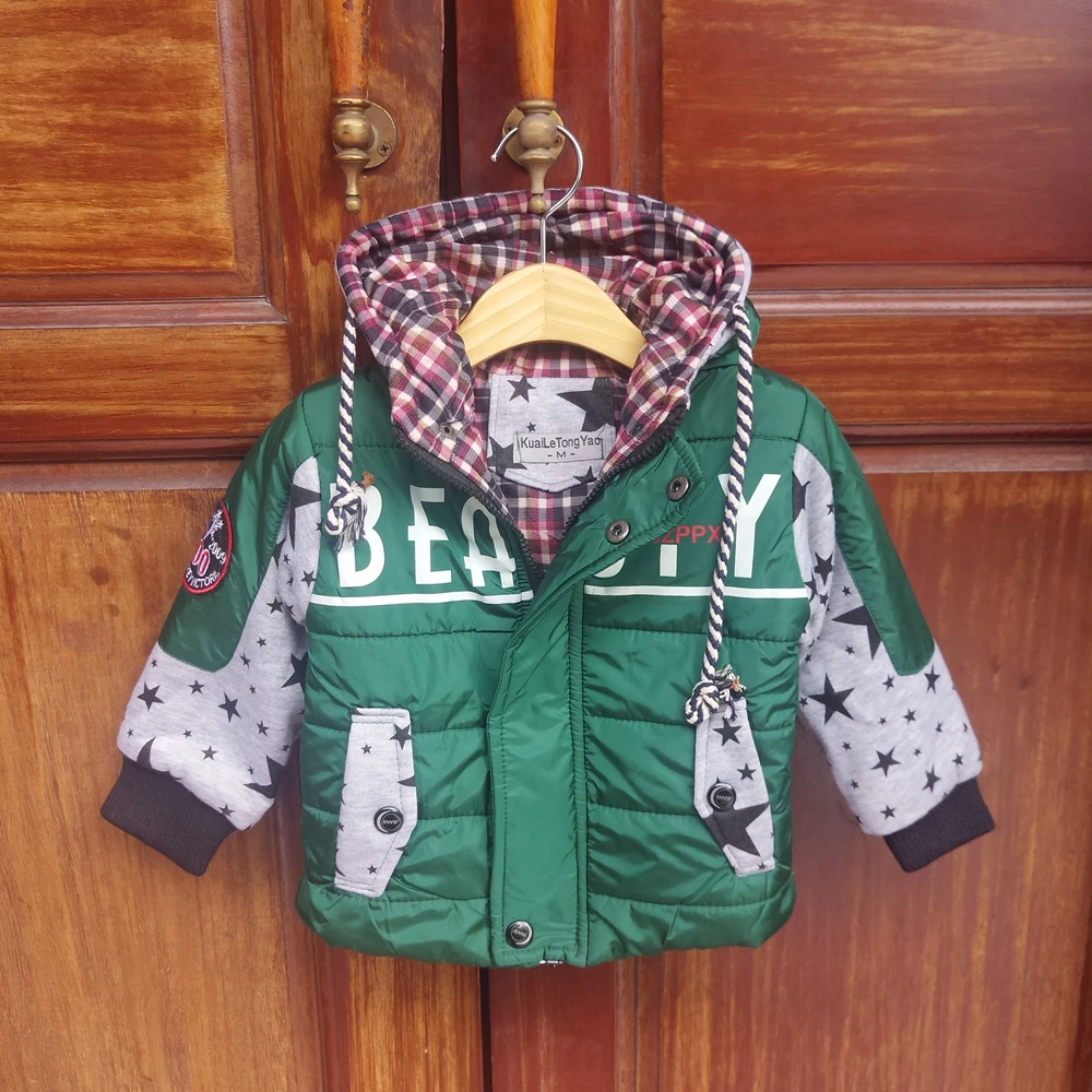 

2-3T Autumn Winter Boys Coat Cute Dinosaur Printed Hooded Warm Jackets Kids Clothing Children Clothes Boy Windproof Outerwear