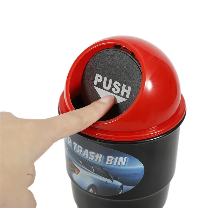 Mini Auto Car Office Home Auto Holder Trash Can Garbage Dust Bin Coin