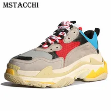 MStacchi Men Height Increasing Shoes Man Lace-Up Breathable Casual Sneakers Male Brand Fashion Chunky Sneakers Couple Dad Shoes