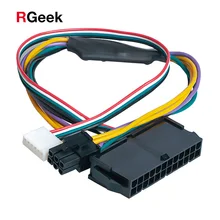 Cabo adaptador de alimentação principal de 24 pinos e 6 pinos, cabo adaptador de alimentação pci-e atx para estação de trabalho hp z220/z230 de 12 polegadas (30cm)