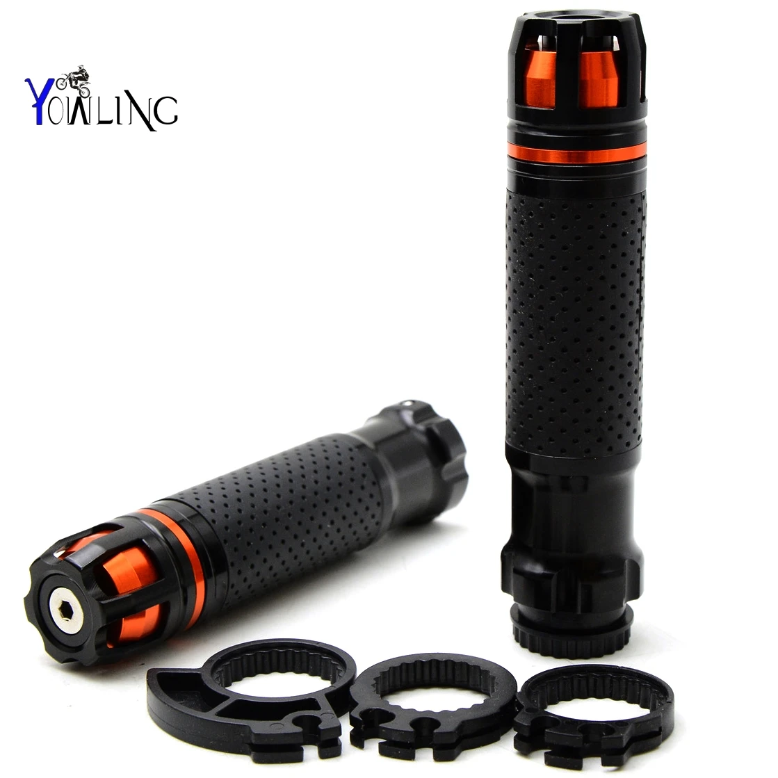 

CNC Universal Motorcycle Handlebar 22mm Hand Grips End Cap for honda cr 250 f4i vfr800 cbr1100xx suzuki bandit 600 gsr 750