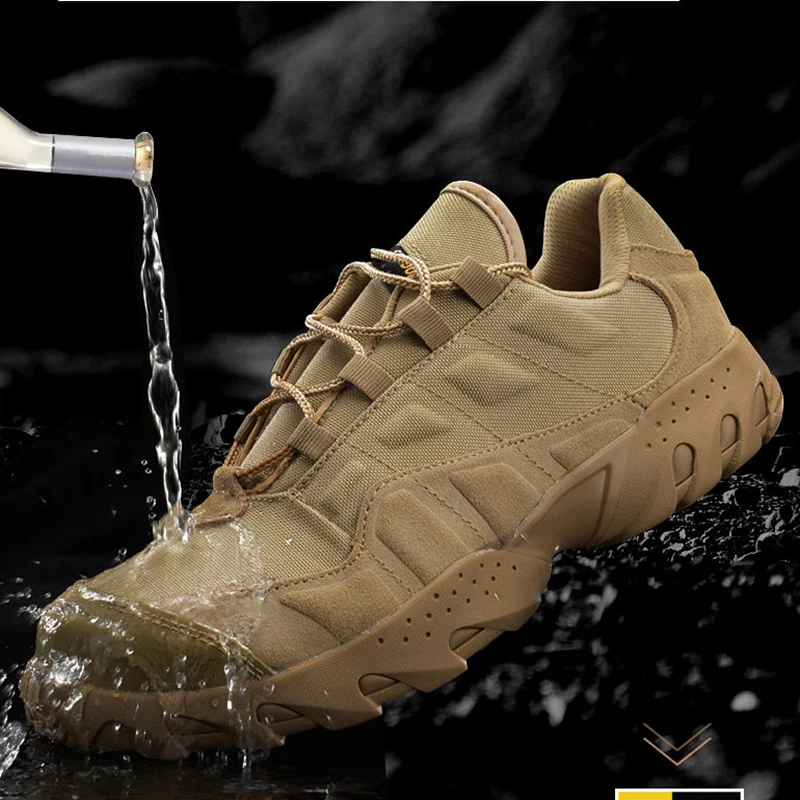 

Golden Sapling Mens Hiking Shoes Breathable Mountain Tactical Boots Military Trekking Sneakers Men Waterproof Outdoor Shoes Man