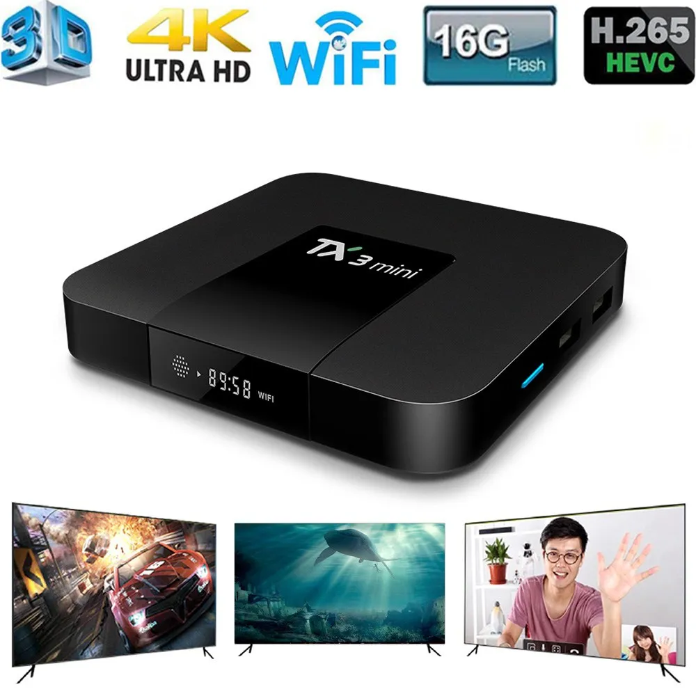 TX3 Мини Android 7 1 ТВ приставка 2 Гб 16 DLNA WiFi LAN HD медиаплеер телеприставка Amlogic S905W