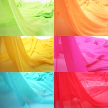 Распродажа! полиэстер шифон Ткань 18 Цвета 3 м 1.5 м Широкий для шелковое платье юбка рукоделие Шторы шелковистой Ткань S