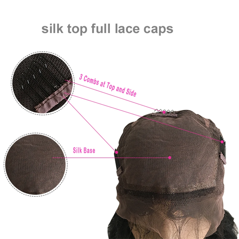 Eversilky Full Lace Human Hair Wigs with Pre Plucked Natural Hairline Silk Top Base Wavy Full Lace Wig for Women Bleached Knots Eversilky Full Lace Human Hair Wigs with Pre Plucked Natural Hairline Silk Top Base Wavy Full Lace Wig for Women Bleached Knots