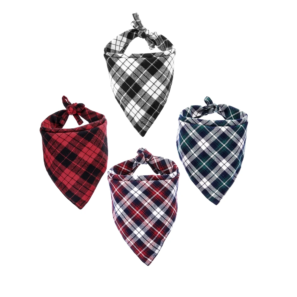 

Handmade Personalized Scottish Style Reversible Triangular Bibs Scarf Accessories for Dogs Cats Pets Animals