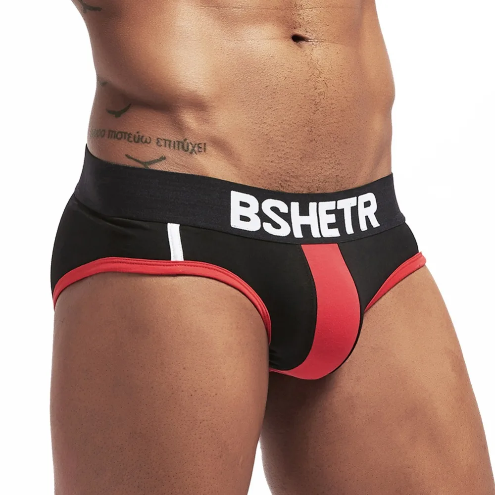 

BSHETR Brand 2018 Soft Underwear Men Briefs Cotton Male Panties Slip Cueca 4 Color New Design Gay Underpants Fashion Briefs men