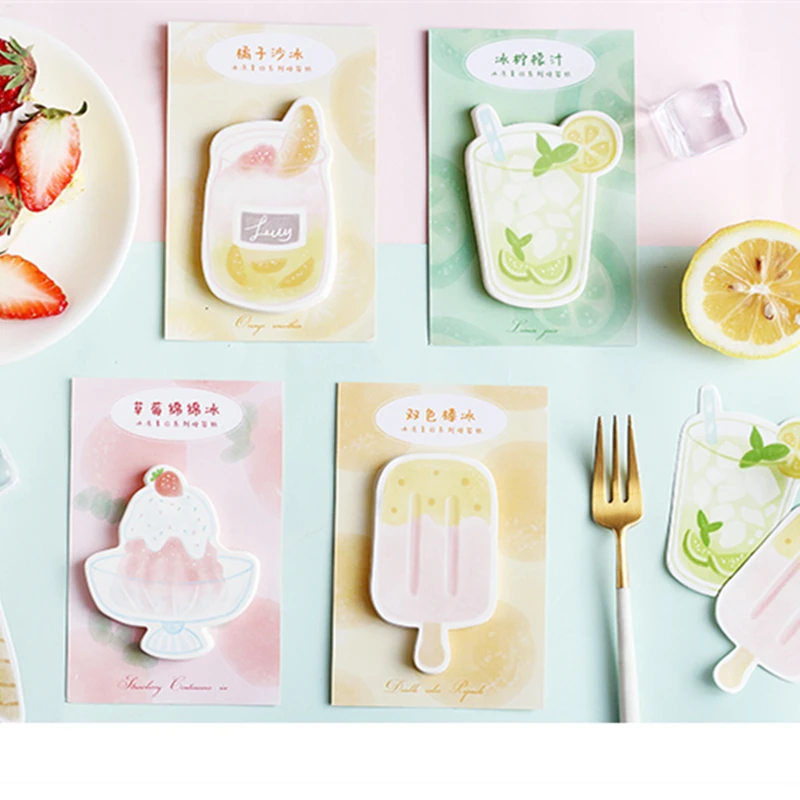 

New cold summer memo pad paper diy message note paper 50 pcs/pack notepad pack Wholesale