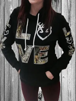 

Love Black Pink Plus Size Women's Fashion Hoodie Casual Hooded Sweatshirt Woman Winter Coat Warm Hoodies Sweatshirts For Women