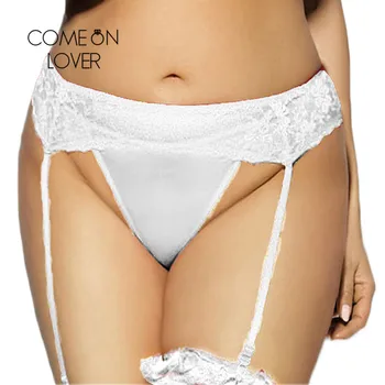 

Ohyeahlover womens sexy garter set plus size 3XL garter belt black/white/red lace garter panty liguero suspender belt PL1085